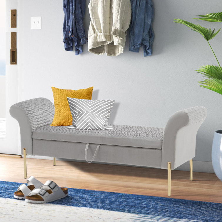 Upholstered storage online bench ikea